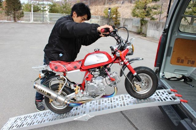 汎用モーターサイクル用アルミ製ロングスロープ折り畳み式