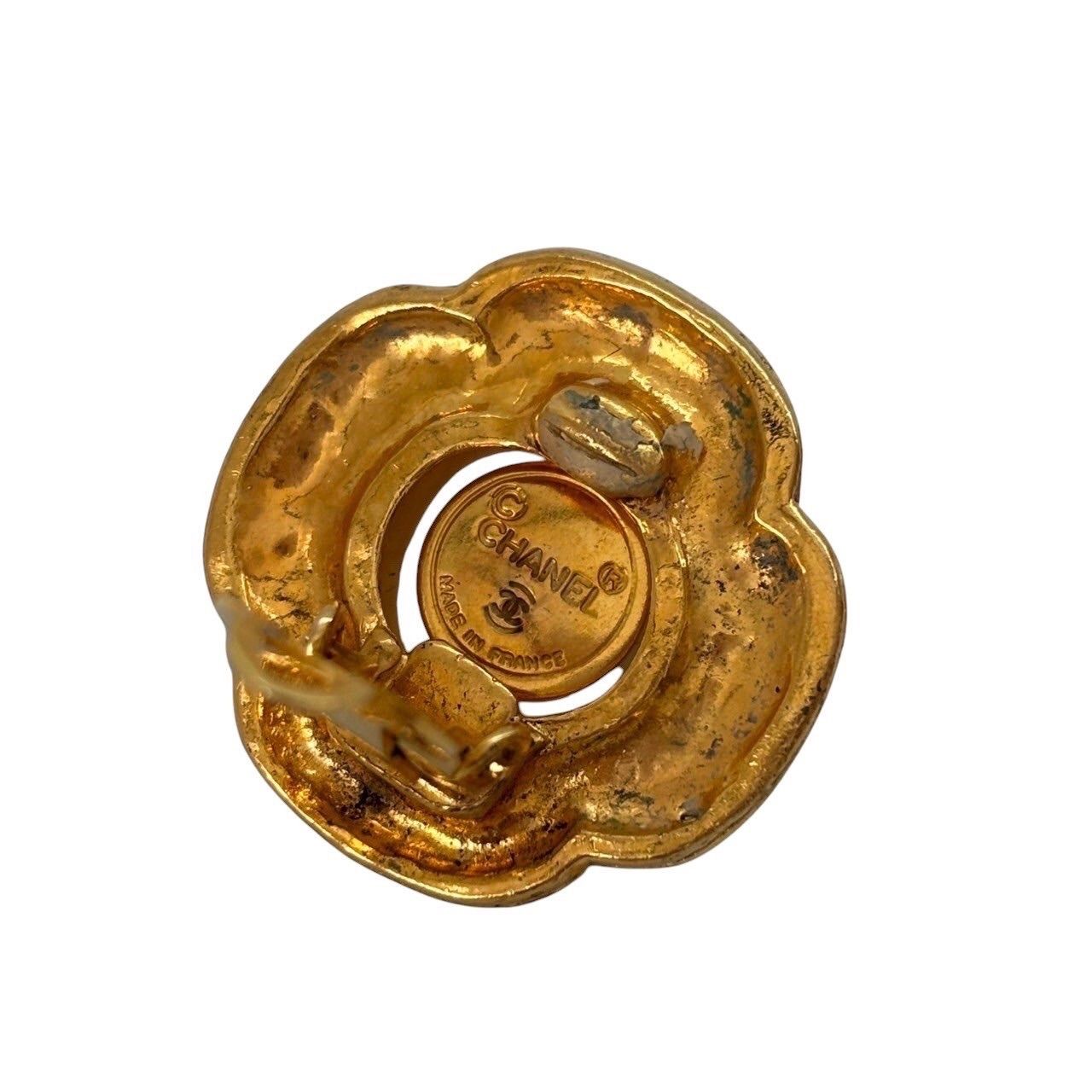 CHANEL シャネル イヤリング 金 アクセサリー ジュエリー 小物 パール ラインストーン GP レディース