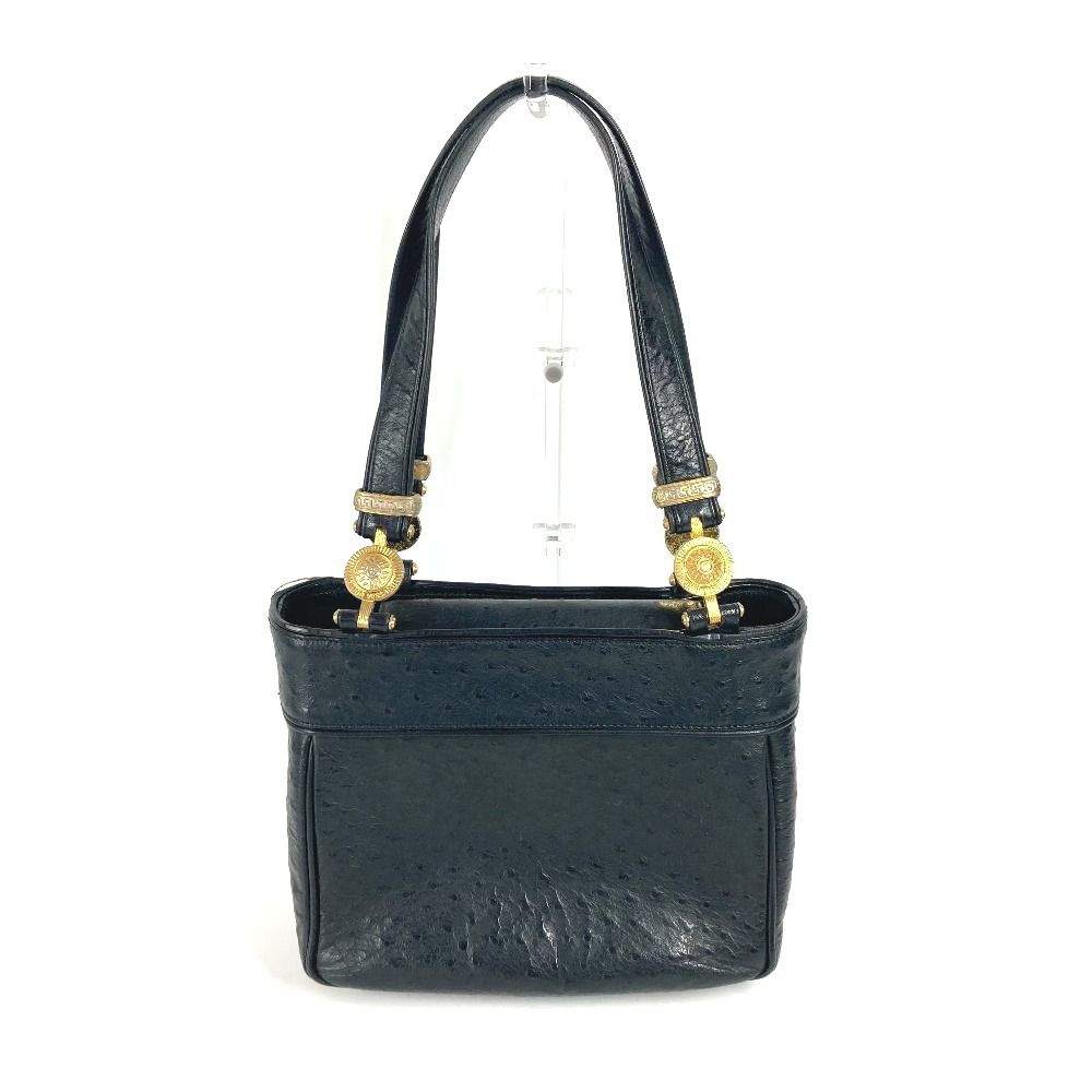 Versace ヴェルサーチ サンバースト ショルダーバッグ 黒 レザー