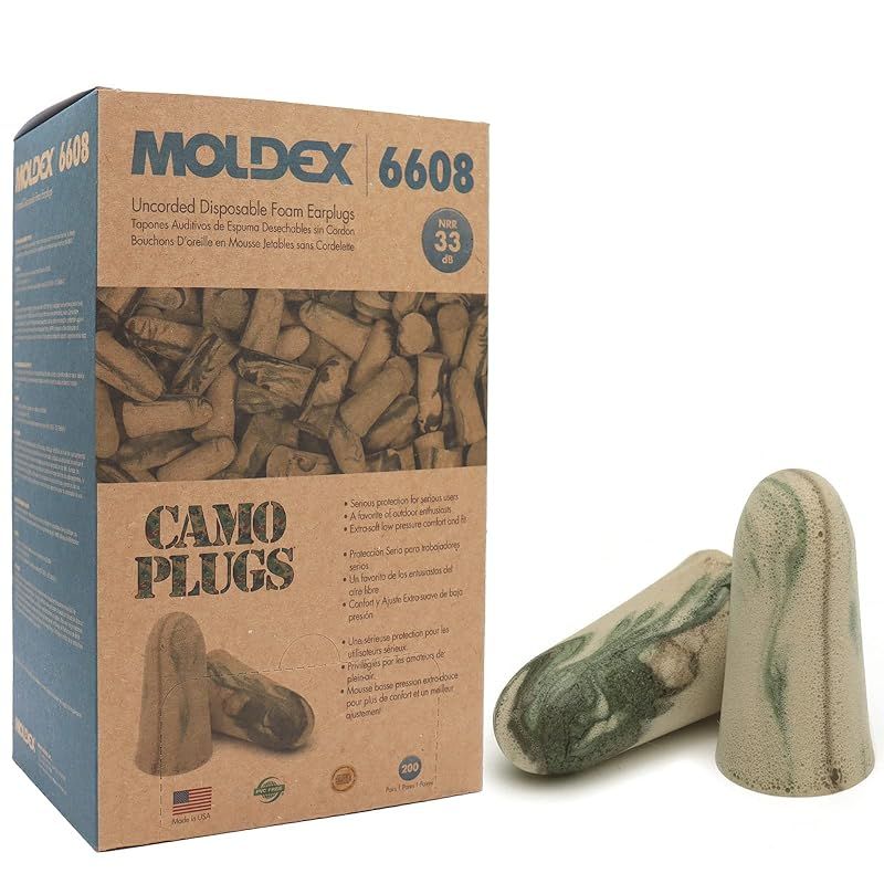 MOLDEX モルデックス カモプラグ 約200ペア 6608 耳栓 遮音 睡眠用 いびき 安眠グッズ