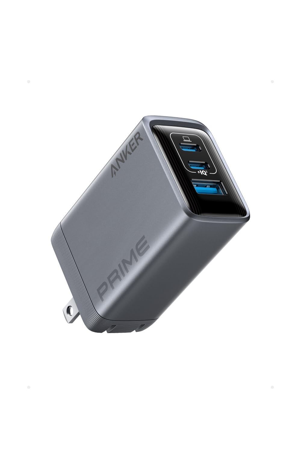 Anker Prime Charger 100W 3 Ports GaN PSE技術基準適合|折りたたみ式プラグ MacBook PD対応Windows PC iPad iPhone Galaxy Android スマートフォン ノートPC 各