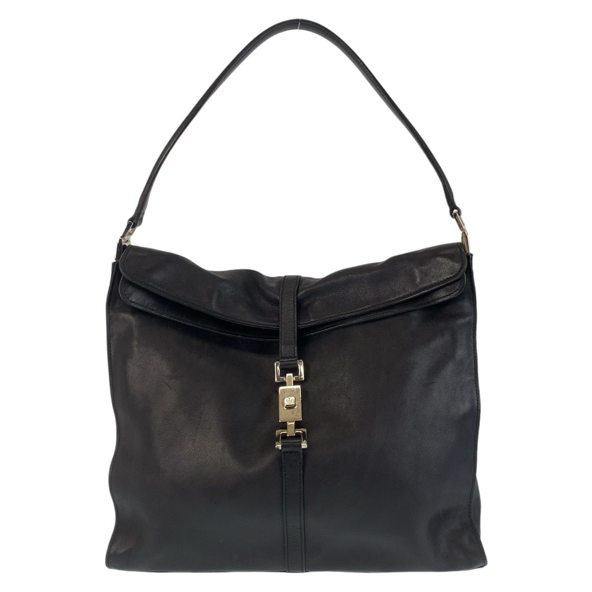 美品 GUCCI グッチ ジャッキー ブラック 黒 シルバー金具 レザー 001 