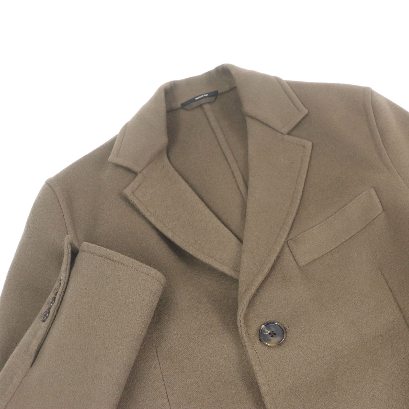 【極上美品】Hermesウール100%チェスターコート　ブラウン　Mサイズ 極美品□HERMES エルメス 19AW カシミヤ100％ ロングコート
