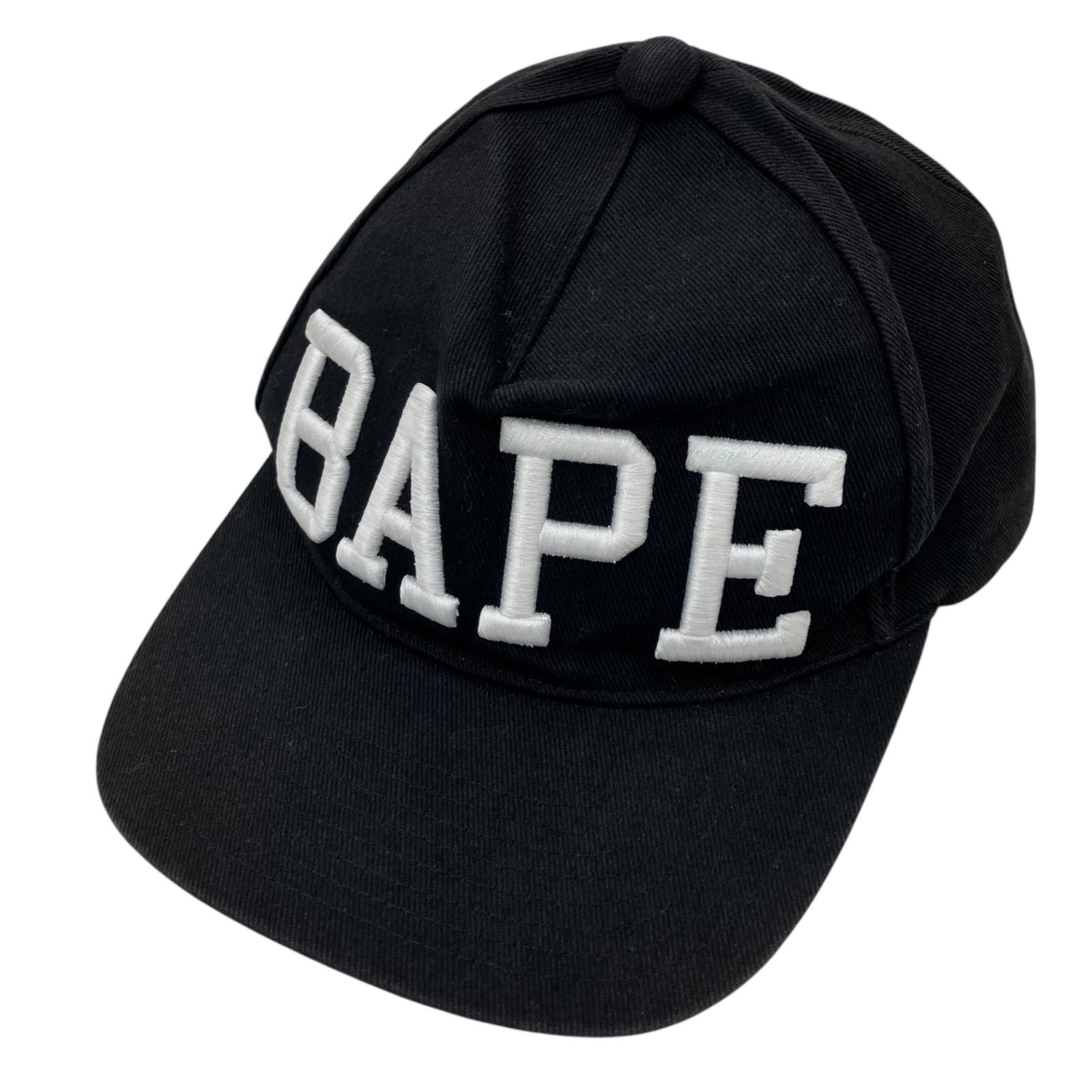 186001　現状品    A BATHING APE アベイシングエイプ BAPE キャップ　黒