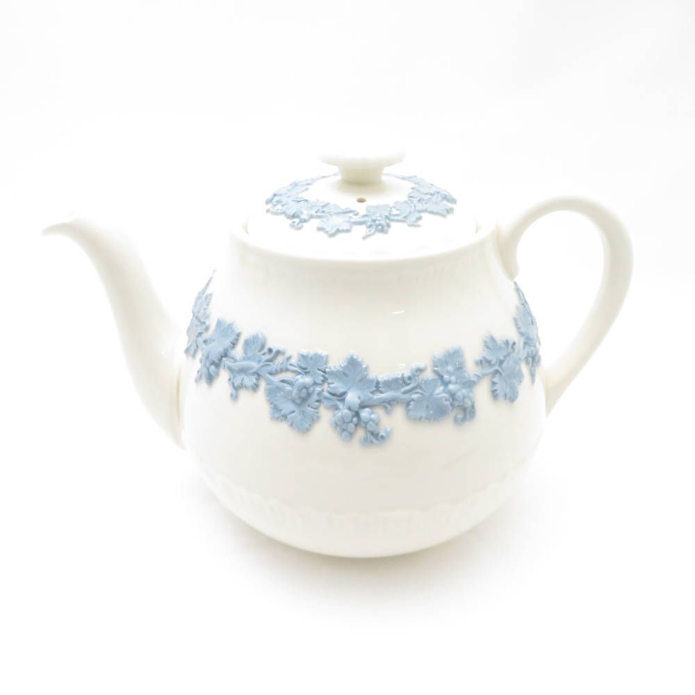 WEDGWOOD ウェッジウッド エンボスド クイーンズウェア ティーポット 1点 SY12561A2