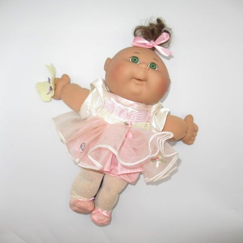 80's Cabbage Patch Kids Girl Ribbon Baby Baby Baby Dress Up Doll Figure Doll Plush Toy