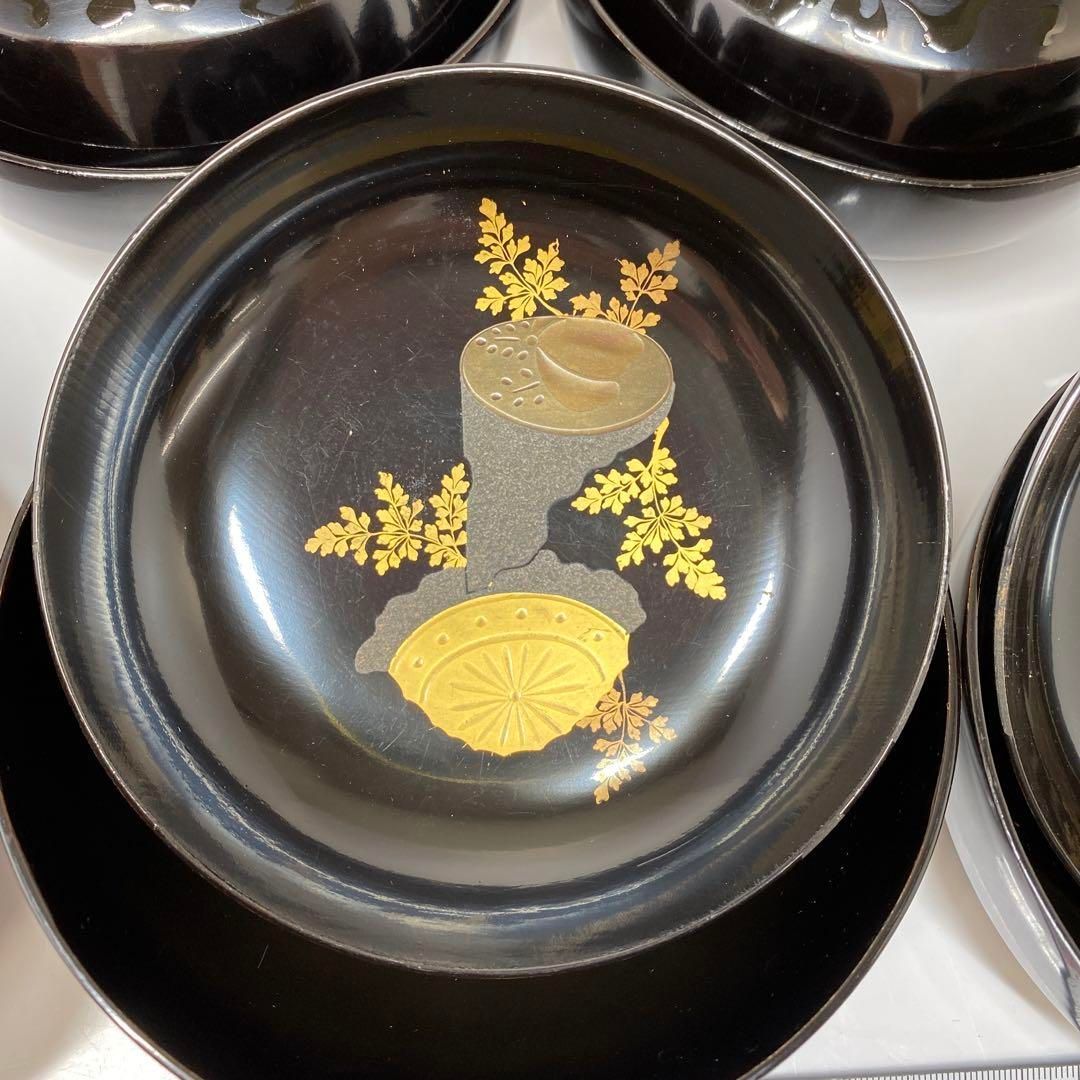 時代 蒔絵 煮物椀 10客 幅約13.5㎝ 東さ5-1024④