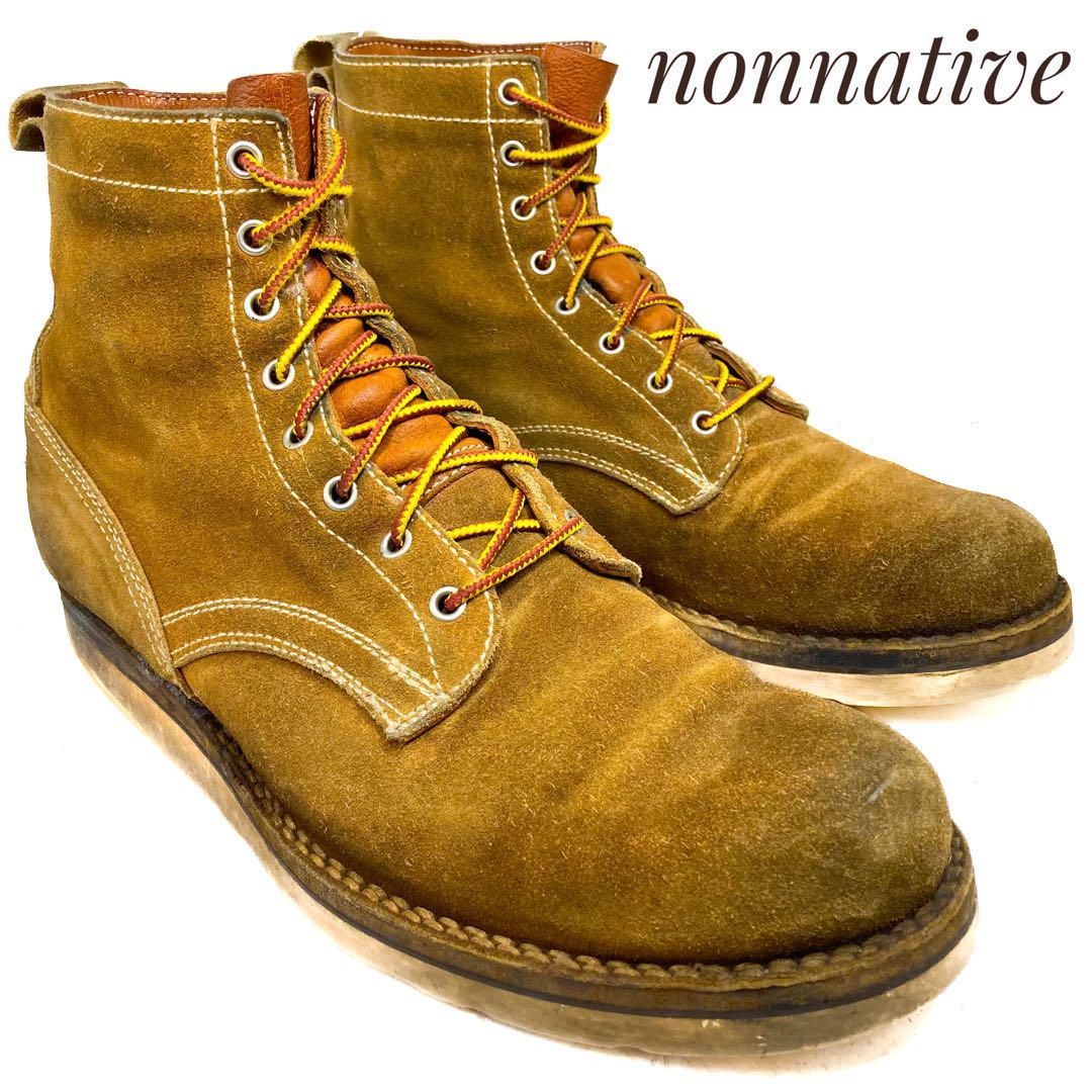 nonnative ノンネイティブ VOYAGER LACE UP BOOT ITALIAN COW LEATHER 茶 ブラウン 25.5cm