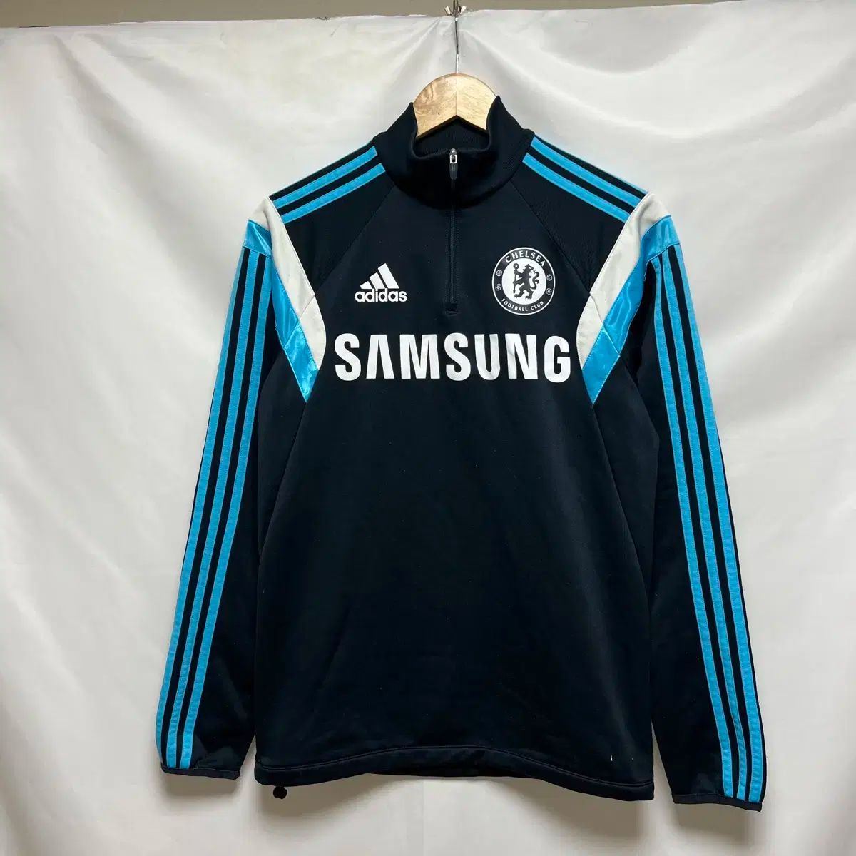 アディダス チェルシー スウェット ドリルトップ プレミア サッカー 青
