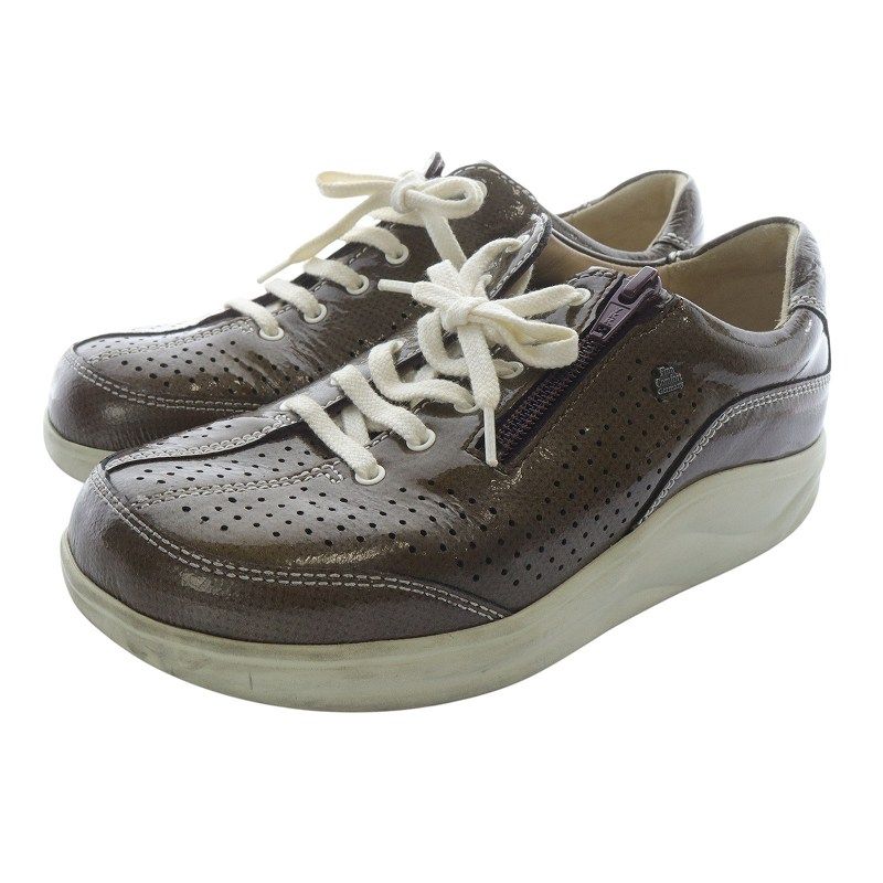 【美品】Finn comfort 革靴（23.5）本革　コンフォートシューズ　茶 Finn Comfort（フィンコンフォート） メンズ スニーカー 1160