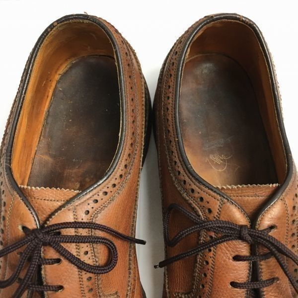試着交換OK！1968年製?　フローシャイム ケンムール 　ロングウイングチップシューズ【size10.5C　27.0-27.5】 試着交換OK！1968年製? フローシャイム ケンムール ロングウイング