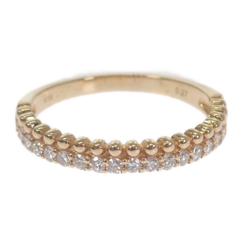 デザインジュエリー ハーフ リング 指輪 K18YG イエローゴールド 12号  