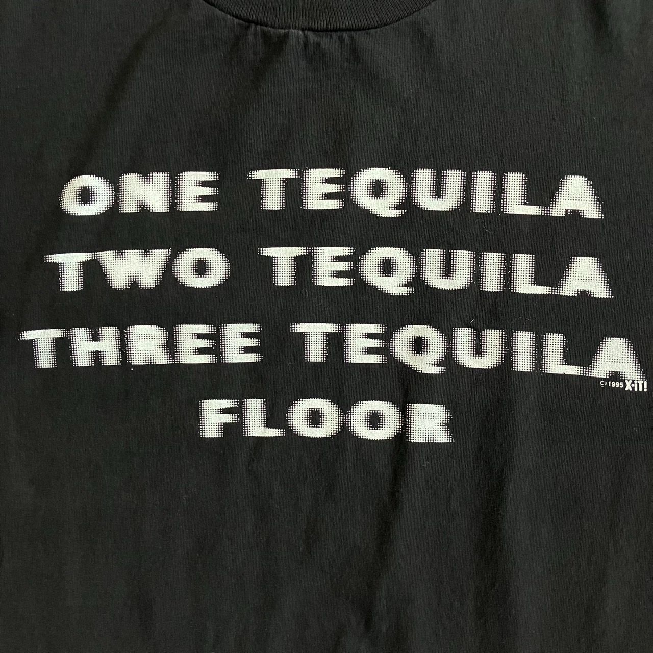 90s テキーラ Tシャツ XLサイズ モーション文字 ぼかし文字