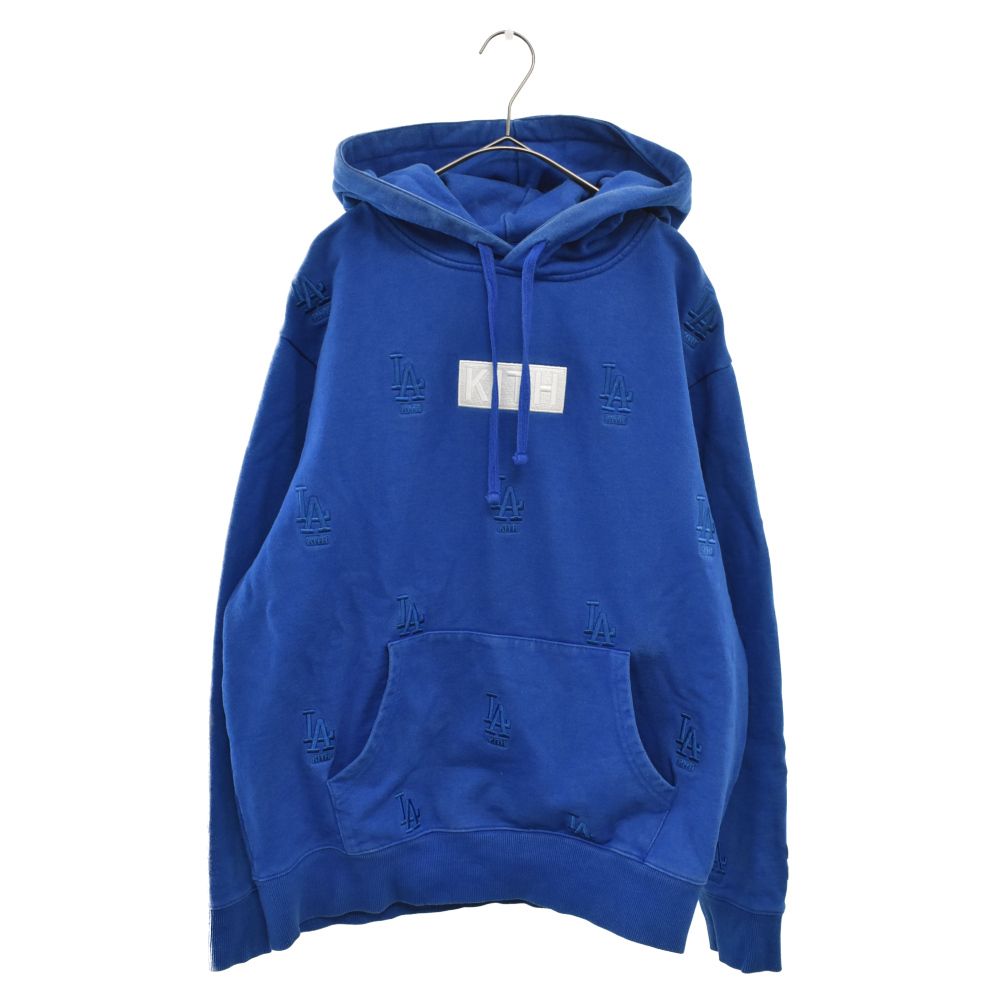 KITH (キス) ×Dodgers Hoodie ドジャース LA総柄刺繍スウェットプル  