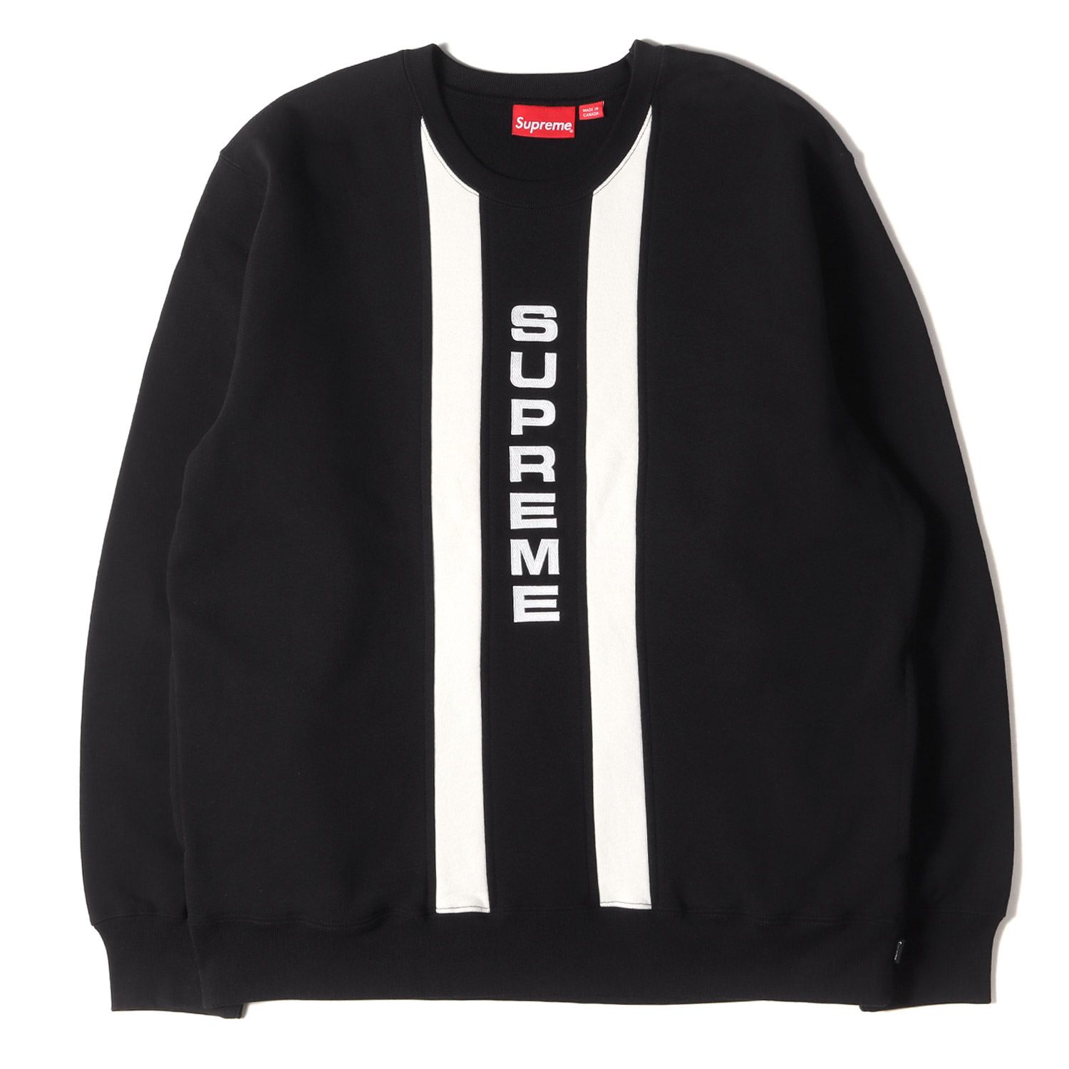 Supreme シュプリーム スウェット バーチカルロゴ パネル クルーネック 