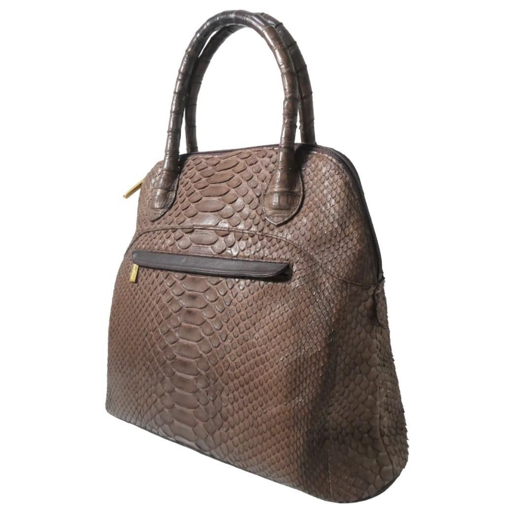 美品 Sun Remy サンレミー ハンドバッグ トートバック パイソン レザー