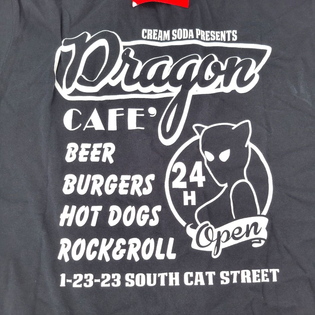 CREAM SODA クリームソーダ DORAGON CAFE ドラゴンカフェ 半袖Tシャツ