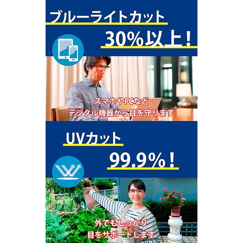 チェーン付 ブルーライトカット