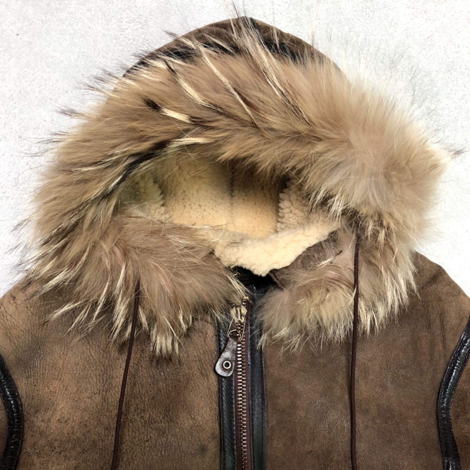 AVIREX USA製 B-3 フライトジャケット フード付 ファー付 ムートン