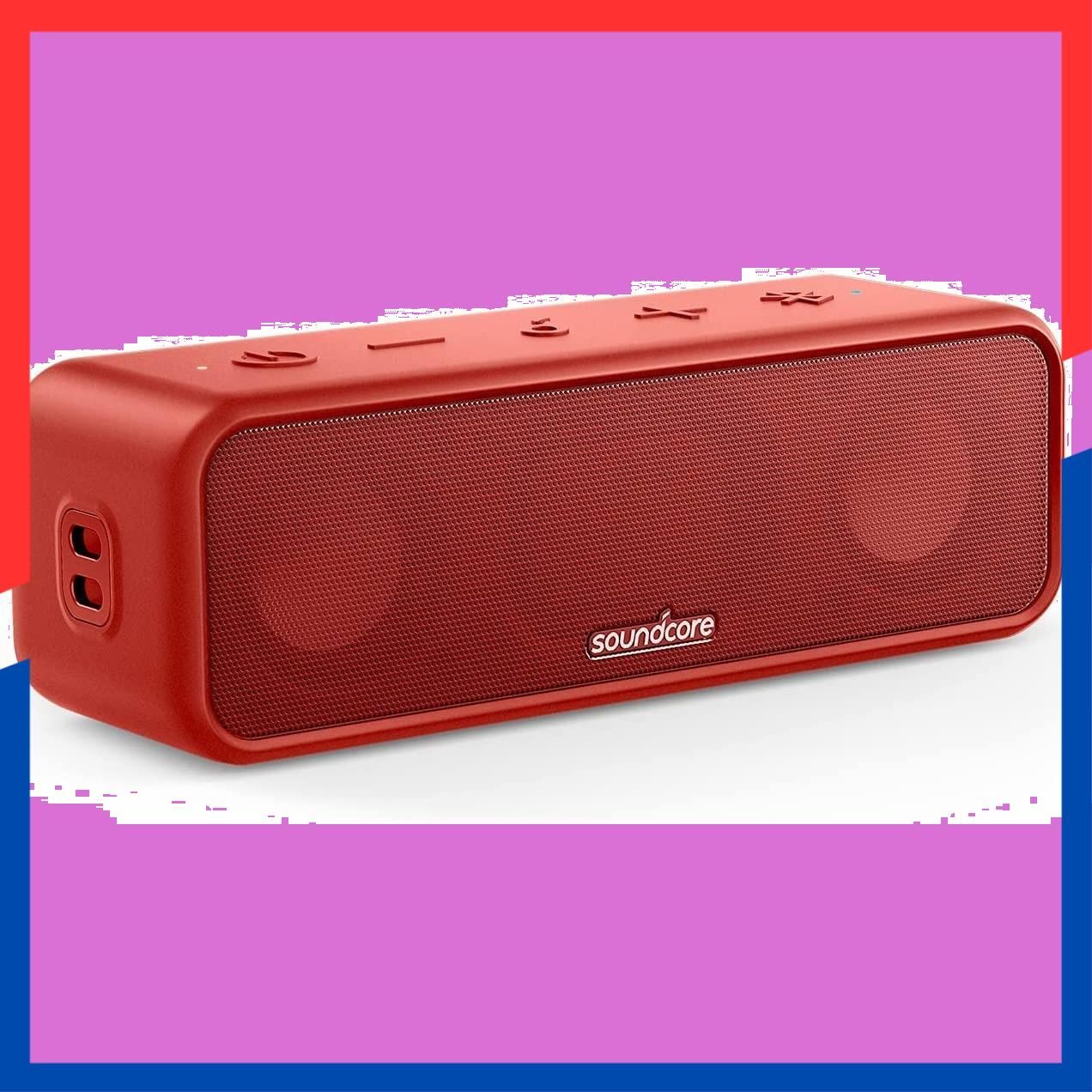 在庫処分 3 Soundcore Bluetooth スピーカー| IPX7 Anker 防水|チタニウムドライバー|デュアルパッシブラジエーター|BassUpテクノロジー|アプリ対応|イコライザー設定|USB-C接続| 24時間連続再生| PartyCas