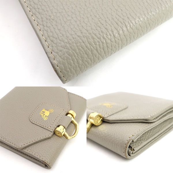 【極美品】　アタオ　ロトロ　二つ折り財布　コンパクトウォレット　シボ革　馬車 極美品】 アタオ ロトロ 二つ折り財布 コンパクトウォレット