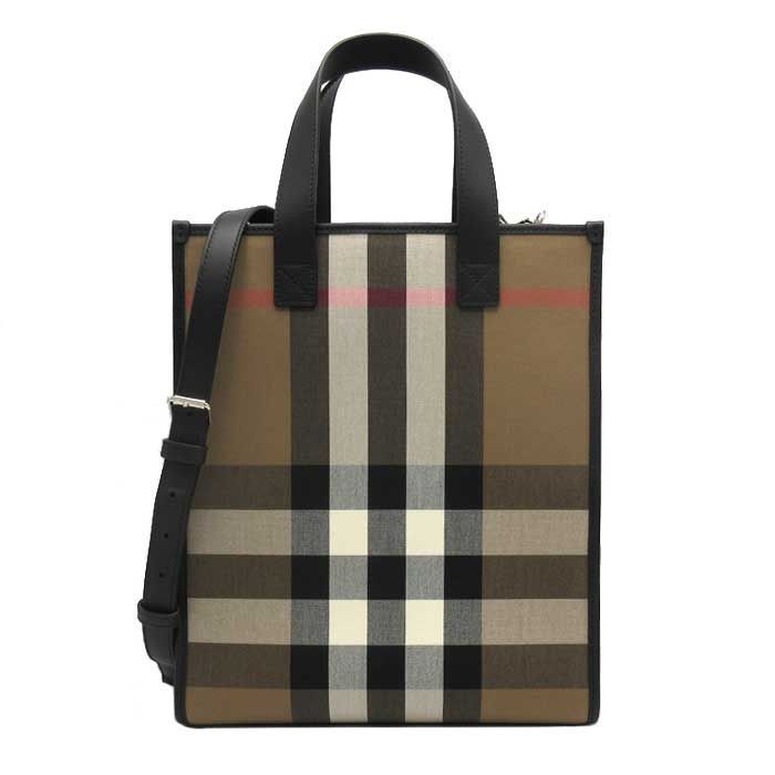 バーバリー トートバッグ BURBERRY チェック柄 ブック スモール トート