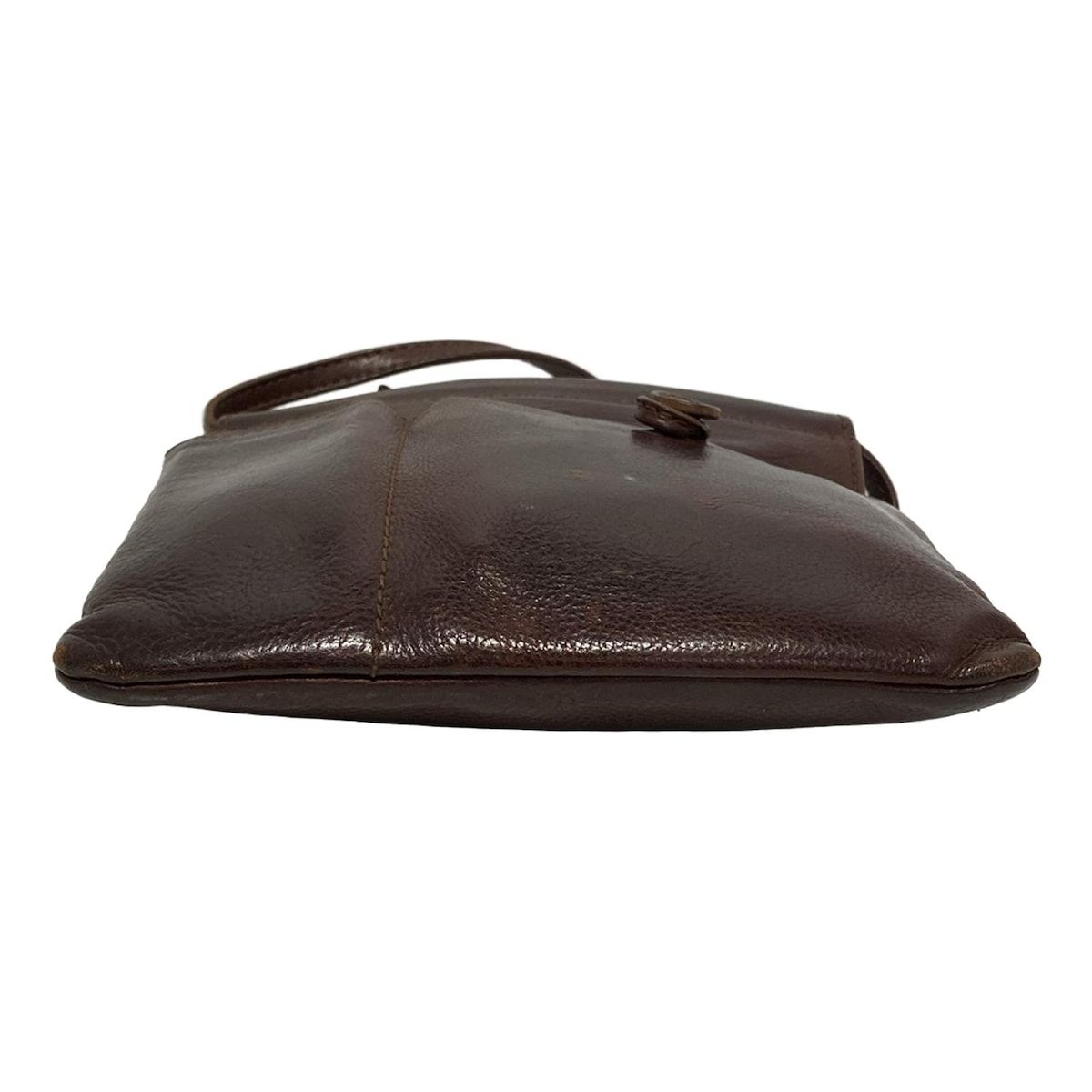 【極美品】　genten ゲンテン　チェルボ　ショルダーバッグ　ダークブラウン 極美品】 genten ゲンテン チェルボ ショルダーバッグ ダーク