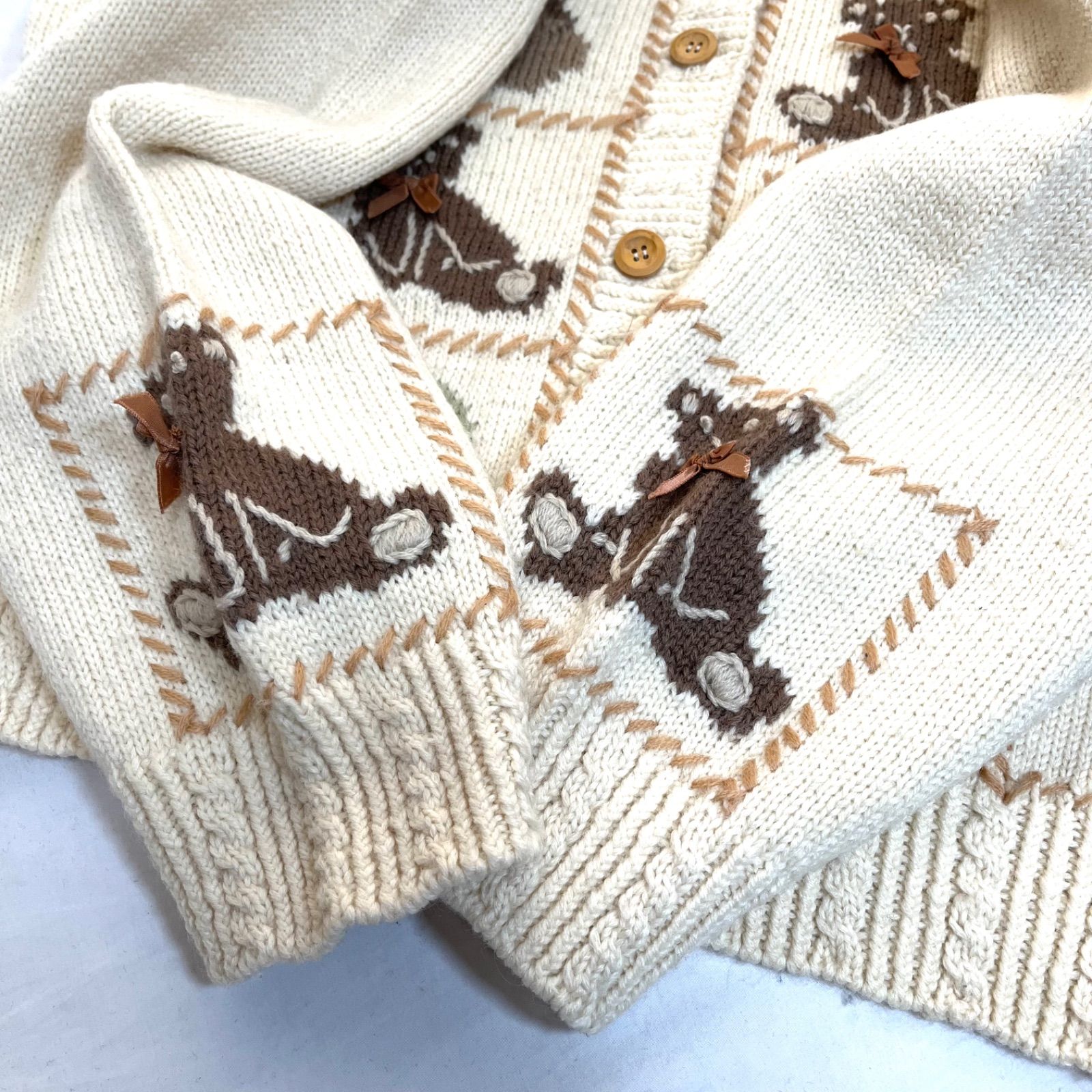 GRANDPA'S PRESENT 古着 ヴィンテージ クマ カーディガン - メルカリ