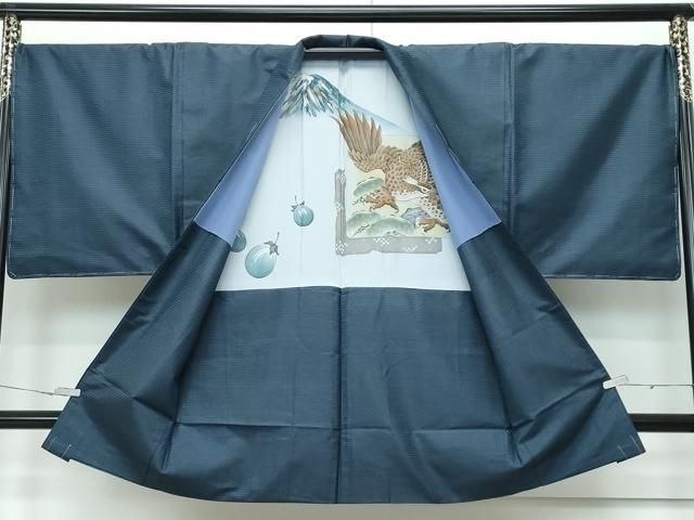 平和屋着物□極上 男性 本場大島紬 アンサンブル キングサイズ 100亀甲