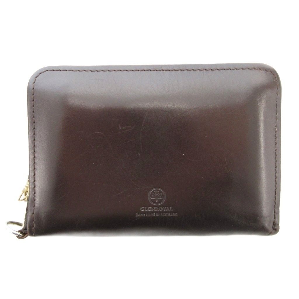 グレンロイヤル GLENROYAL コインケース 小銭入れ ジャバラ レザー ダークブラウン |AE