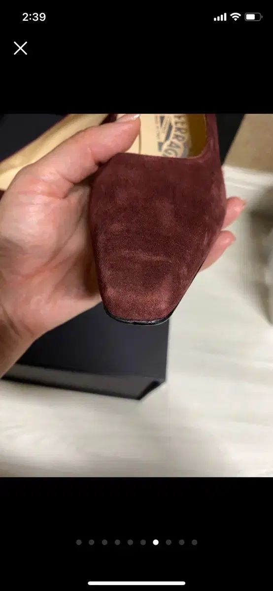  フェラガモ スウェード 靴 5 C フラットシューズ バレエシューズ パンプス