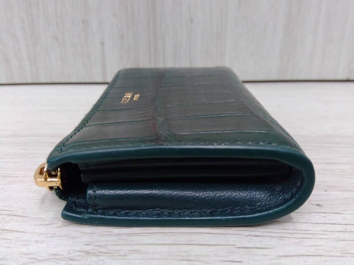 セリーヌ CELINE コインケース クロコ 緑