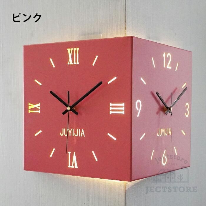 コーナー時計 両面掛け時計