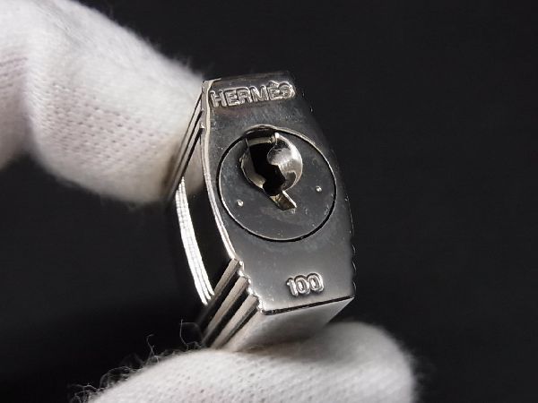 □美品□ HERMES エルメス カデナ 南京錠 パドロック 100 鍵 キー