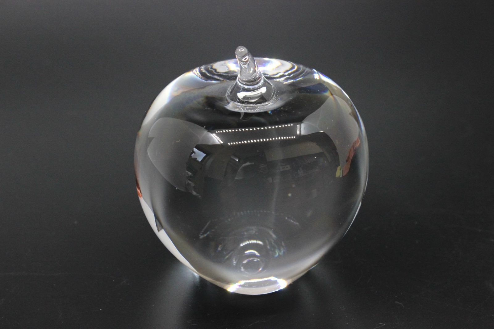 ティファニー ペーパーウェイト 卸売 アップル リンゴ クリア オブジェ