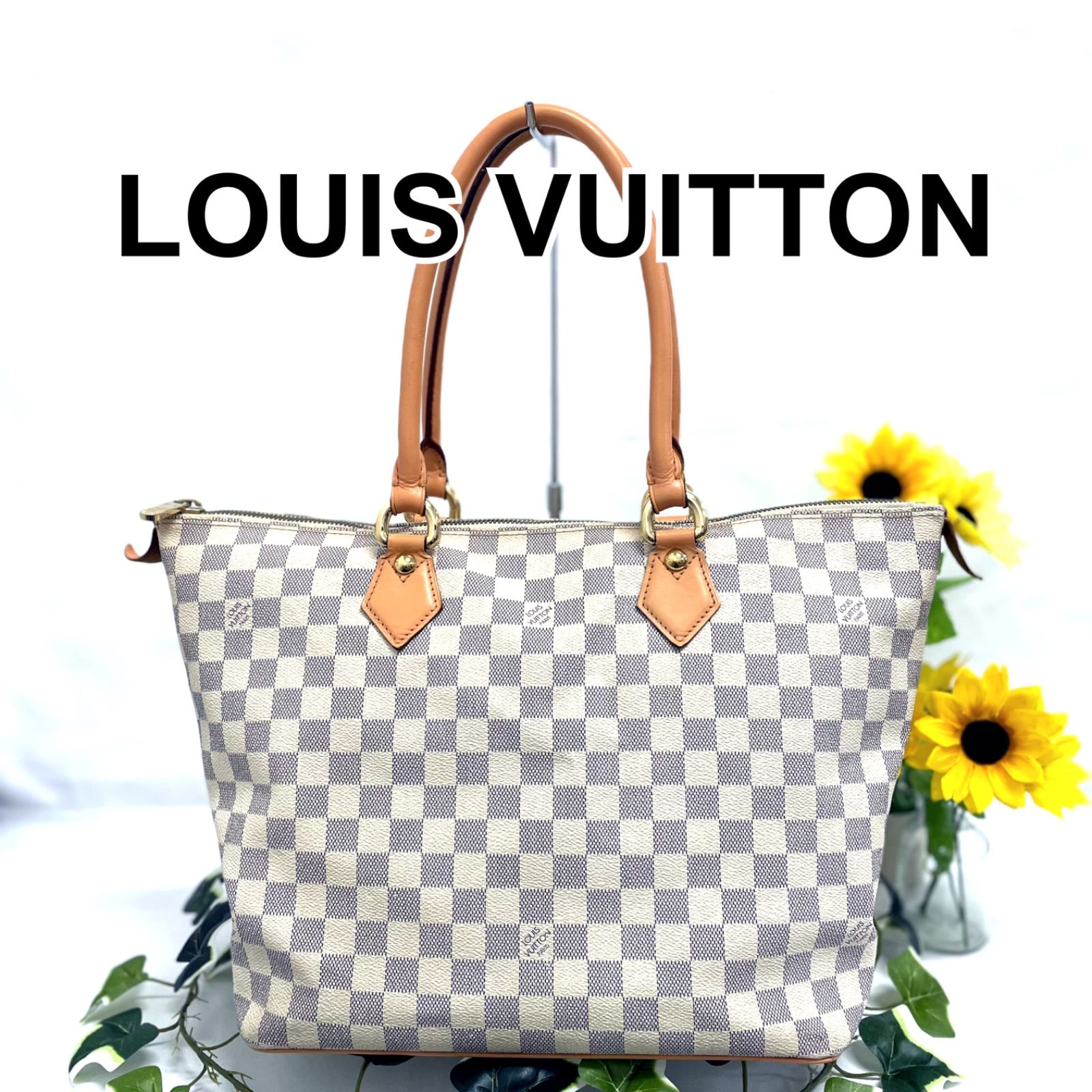 Louis Vuitton ルイヴィトン ダミエ アズール トートバッグ サレヤMM N51185 ベージュ - メルカリ