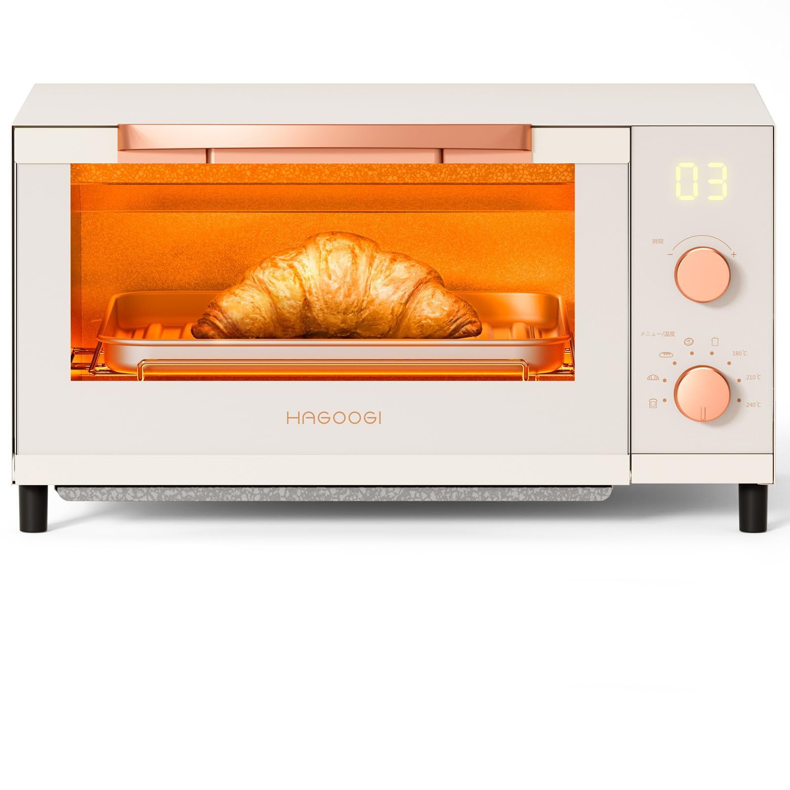 HAGOOGI(ハゴオギ) オーブントースター 4枚焼き 15L トースター