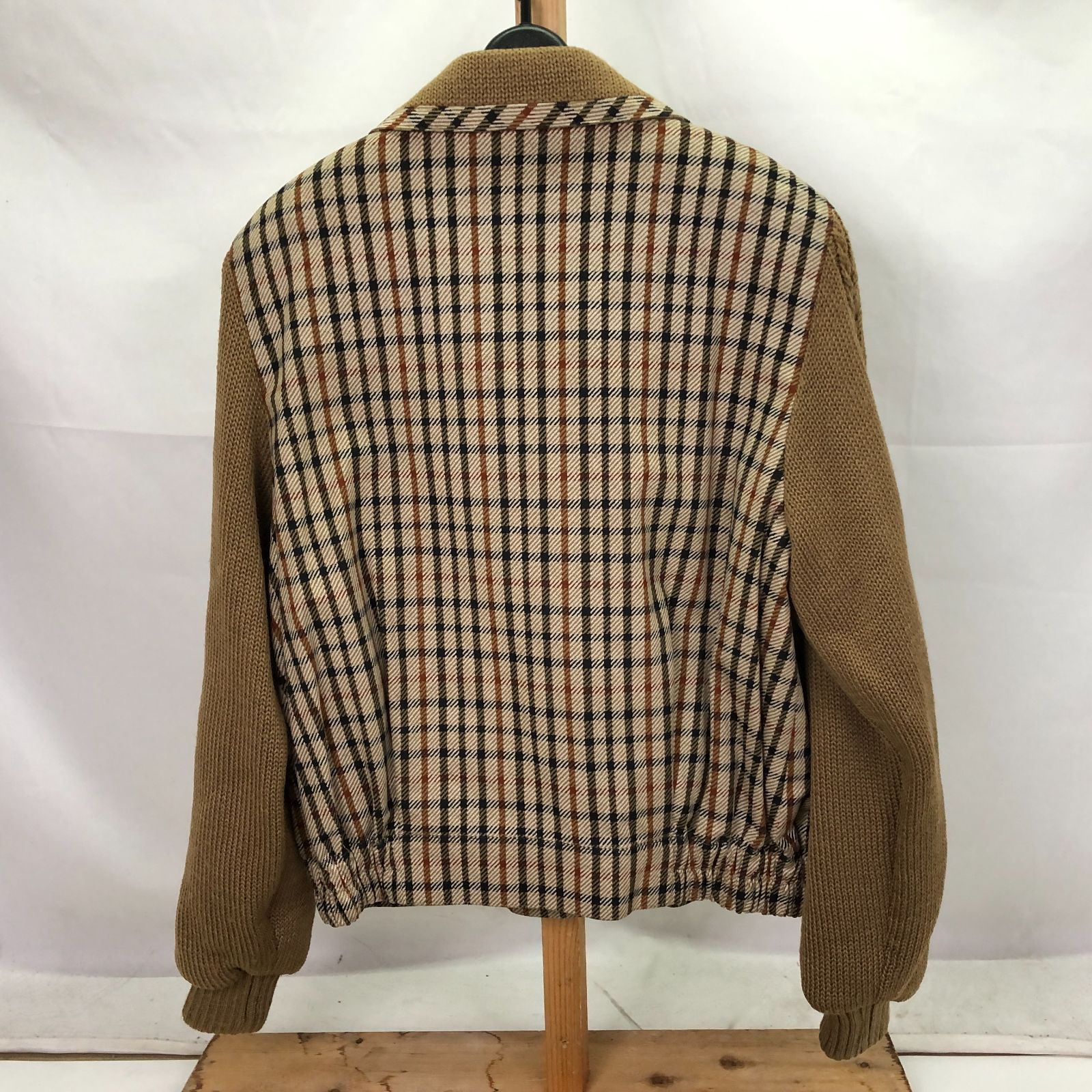 01m197 DAKS ダックス ニット切替チェック ジャケット&スカート 01m197 DAKS ダックス ニット切替チェック ジャケット&スカート