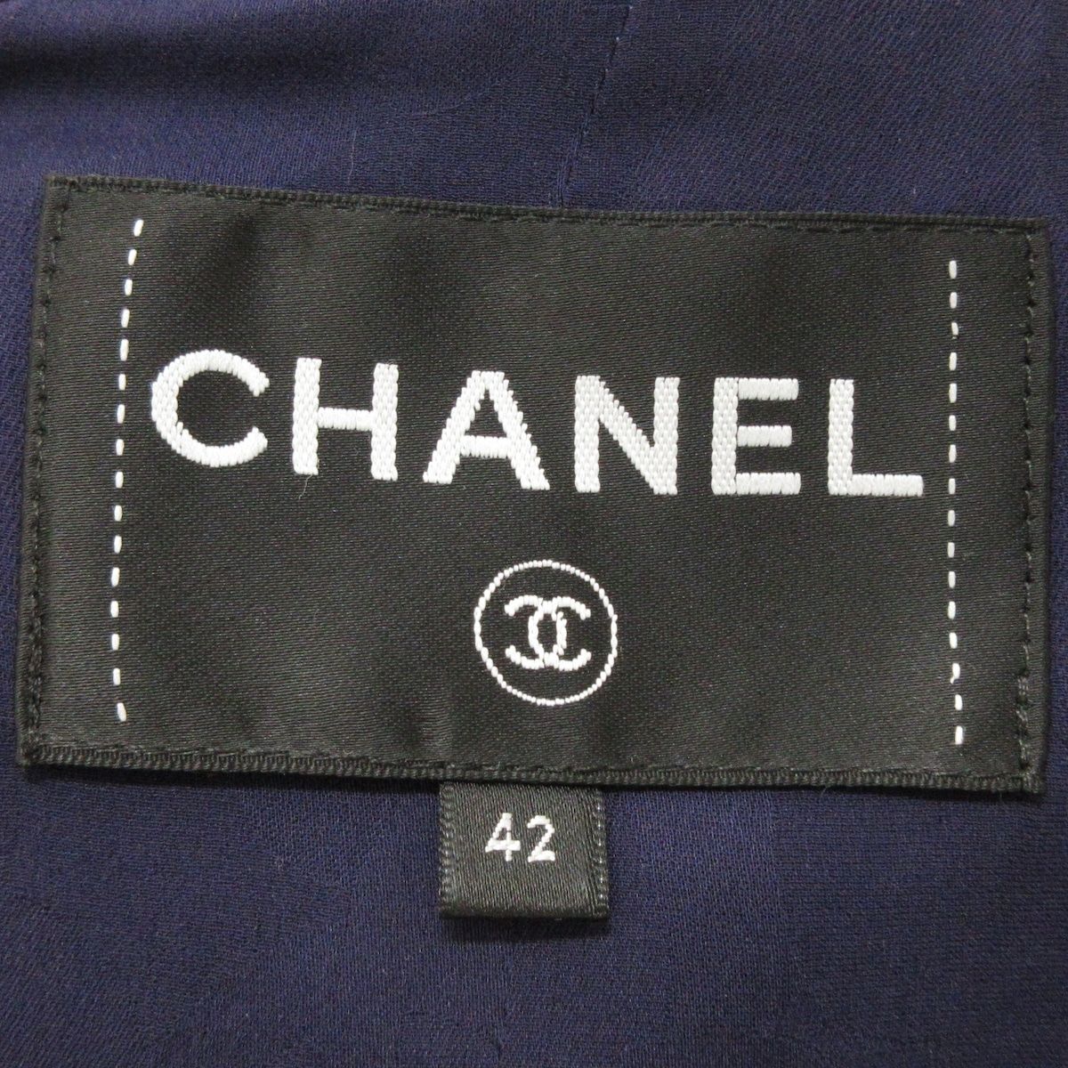 CHANEL(シャネル) コート サイズ42 L レディース美品 - P75518 パープル×黒×マルチ ウール、ナイロン