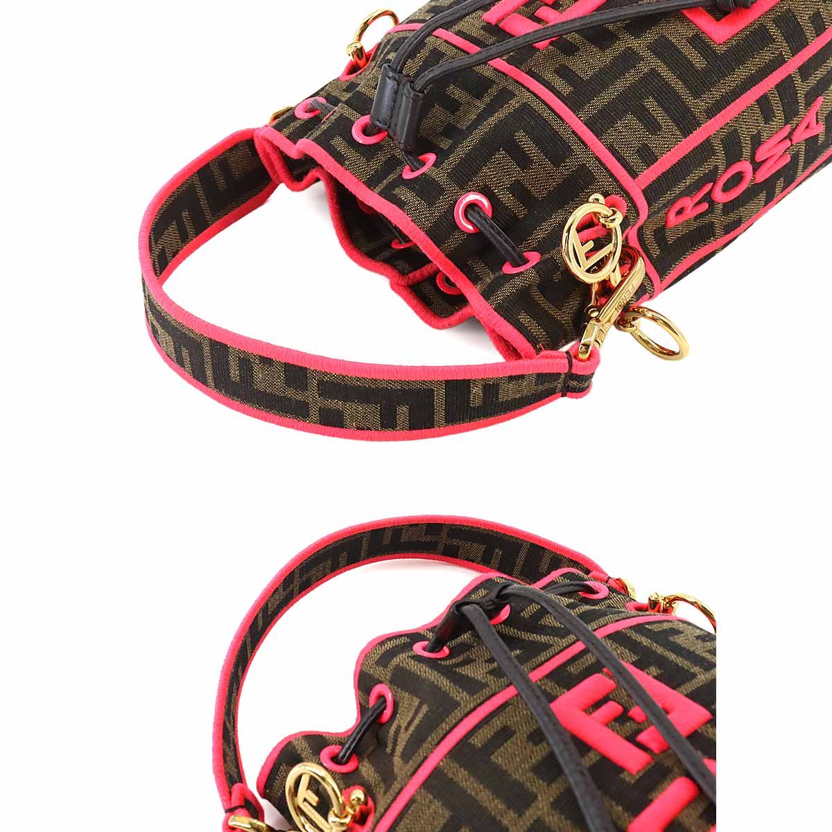 未使用 展示品 フェンディ FENDI ズッカ柄 モン トレゾール ミニ 巾着