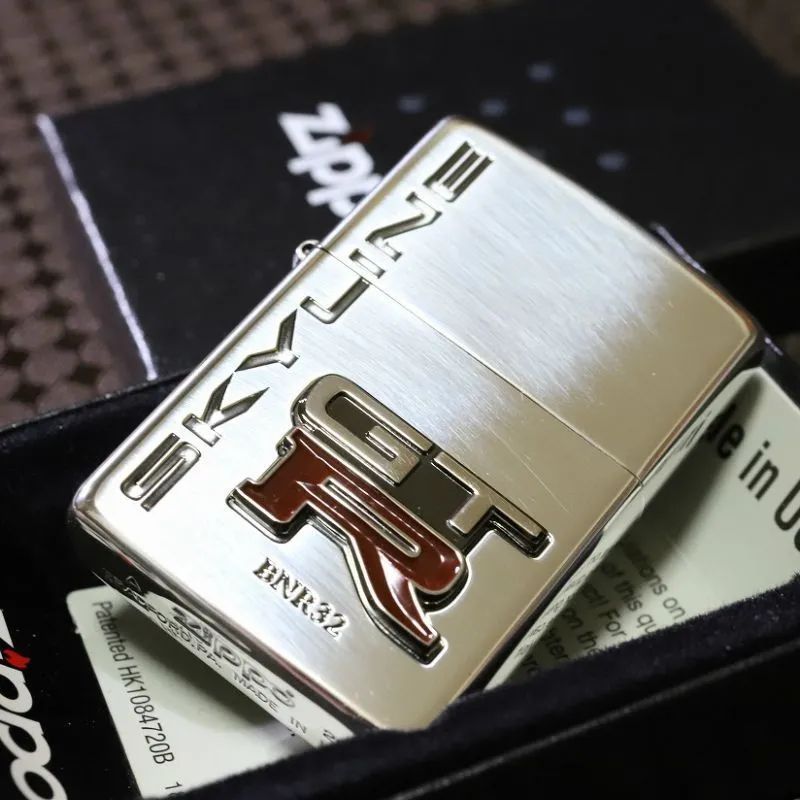 ZIPPO 日産 GTR シルバー SV ジッポ BNR32 スカイライン プレゼント 人気 カッコイイ SKYLINE 銀色 NISSAN