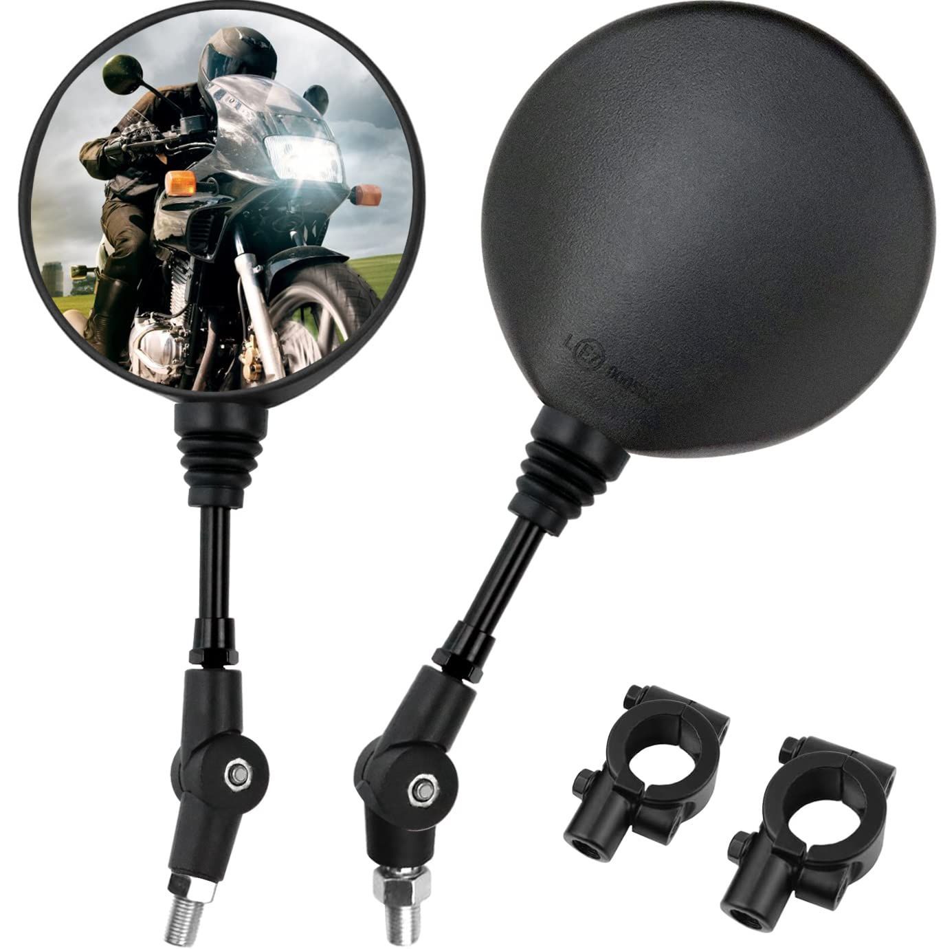 新品 Tosucs オートバイ用バックミラー セット オフロードミラー