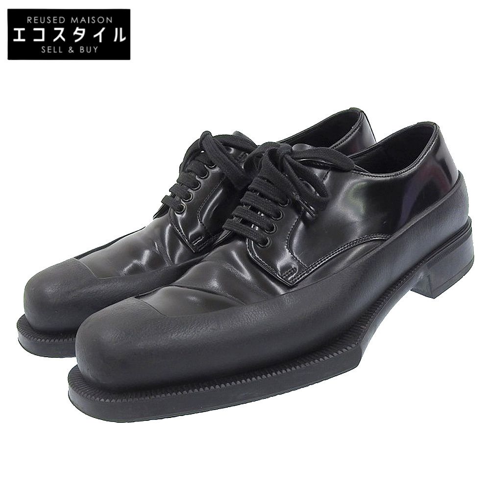 PRADA プラダ ラバーソール ダービー シューズ メンズ ブラック 6 1|2 2EG413 22AW 6.5