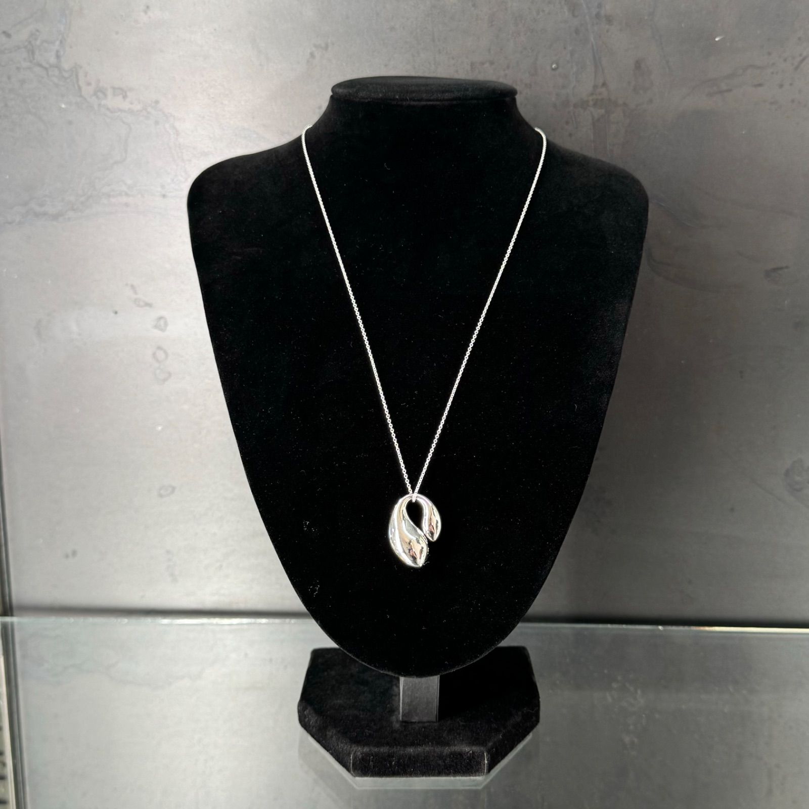 Tiffany &Co. ダブル ティアドロップ ネックレス シルバー 925 エルサ