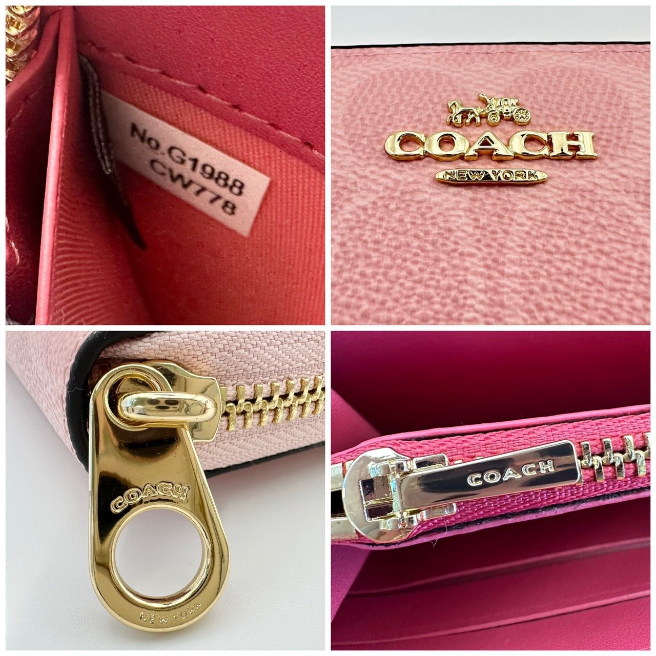 返品OK】COACH コーチ シグネチャー ロングジップアラウンドウォレット 
