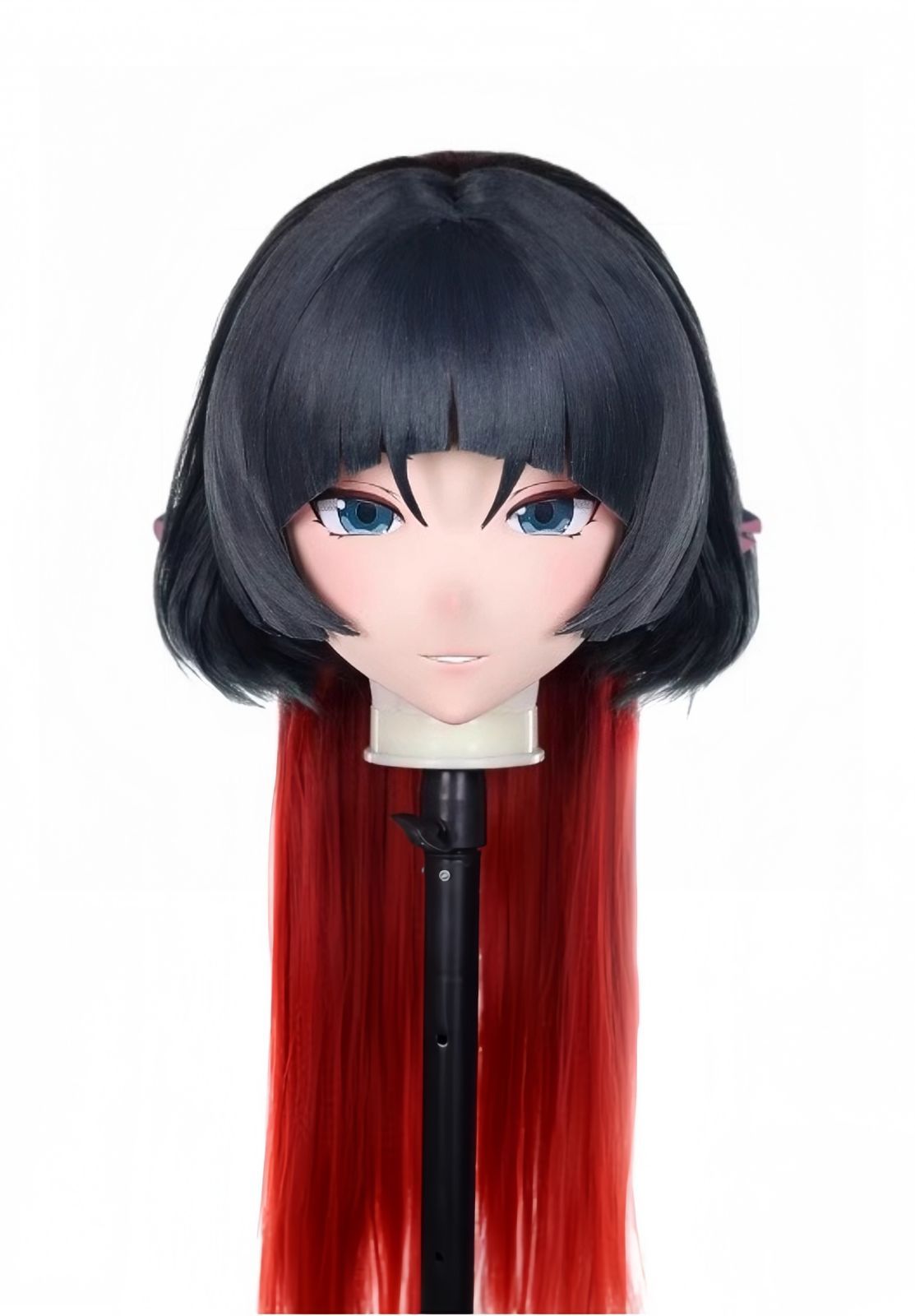 全頭マスク カツラ付き ロック付き NO.404 ドール ヘッドロリータ人形 コスプレ 変身 仮装 着ぐるみ kigurumi 二次元
