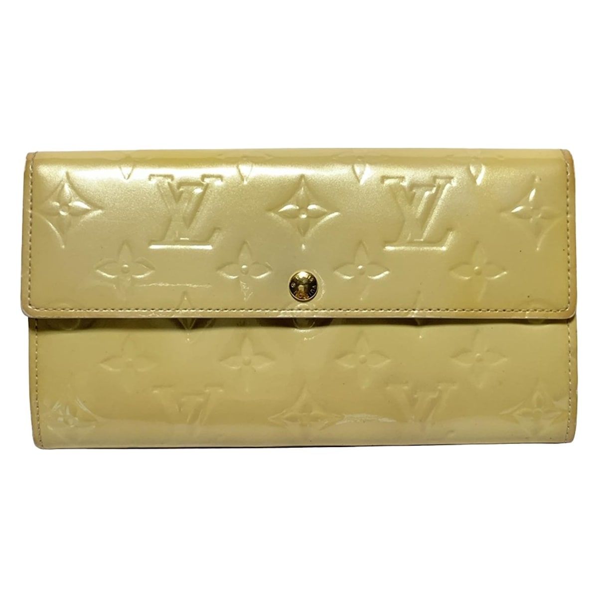 LOUIS VUITTON ルイヴィトン 長財布 モノグラムヴェルニ ポルトフォイユ サラ NM M91466 ブロンコライユ レザー