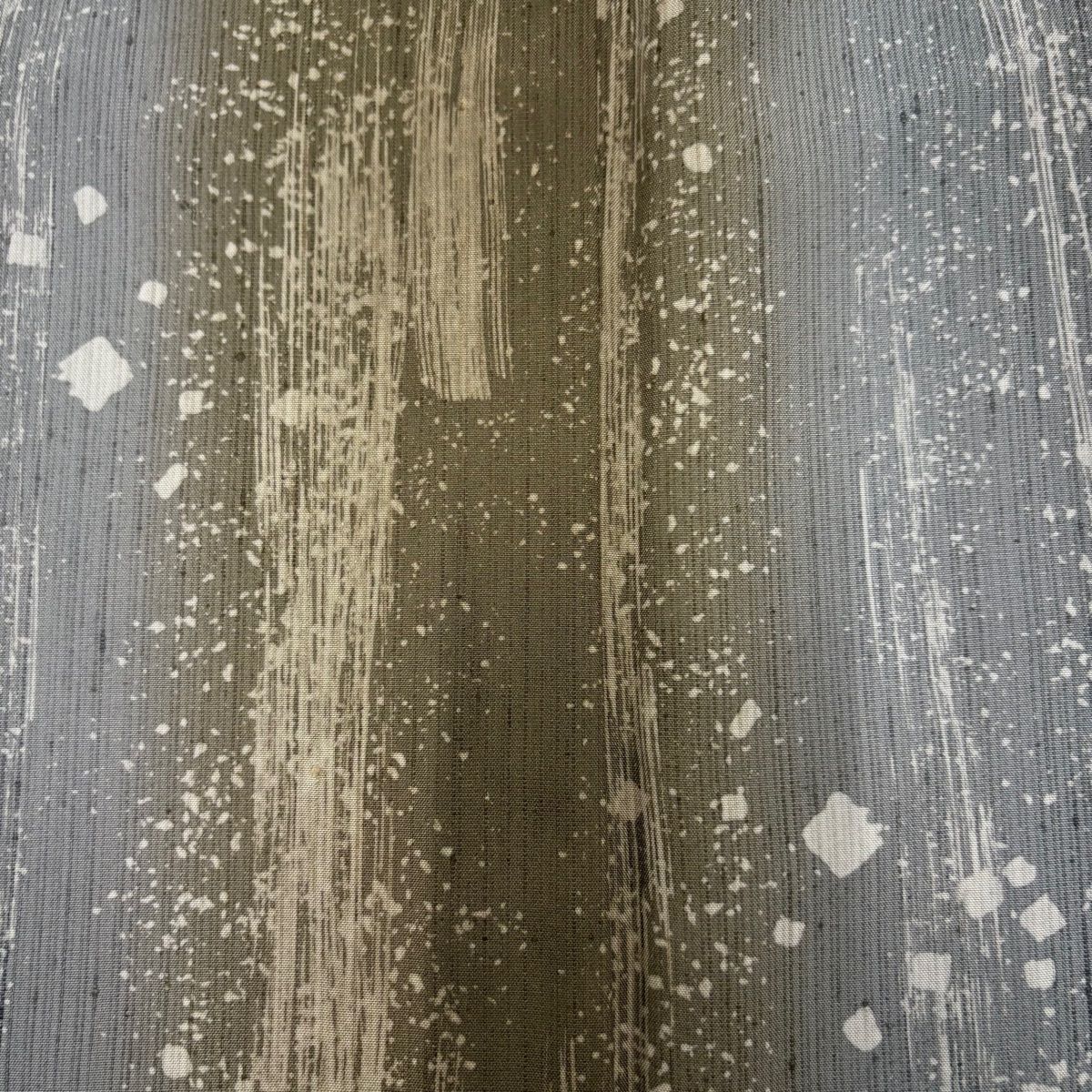 小紋 ベージュ ライトグリーン 幾何学模様 緞子地 帽子絞り T671  