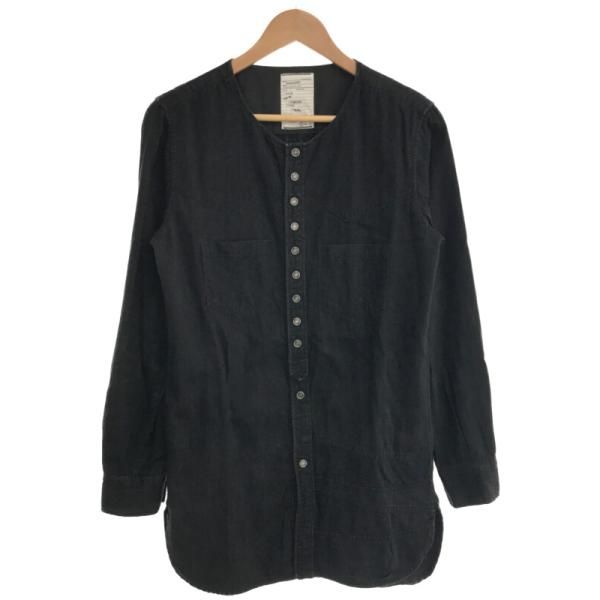 SHAREEFシャリーフ15SSノーカラーデニムウエスタンシャツブラックサイズ:1メンズITNEW8CUZY94
