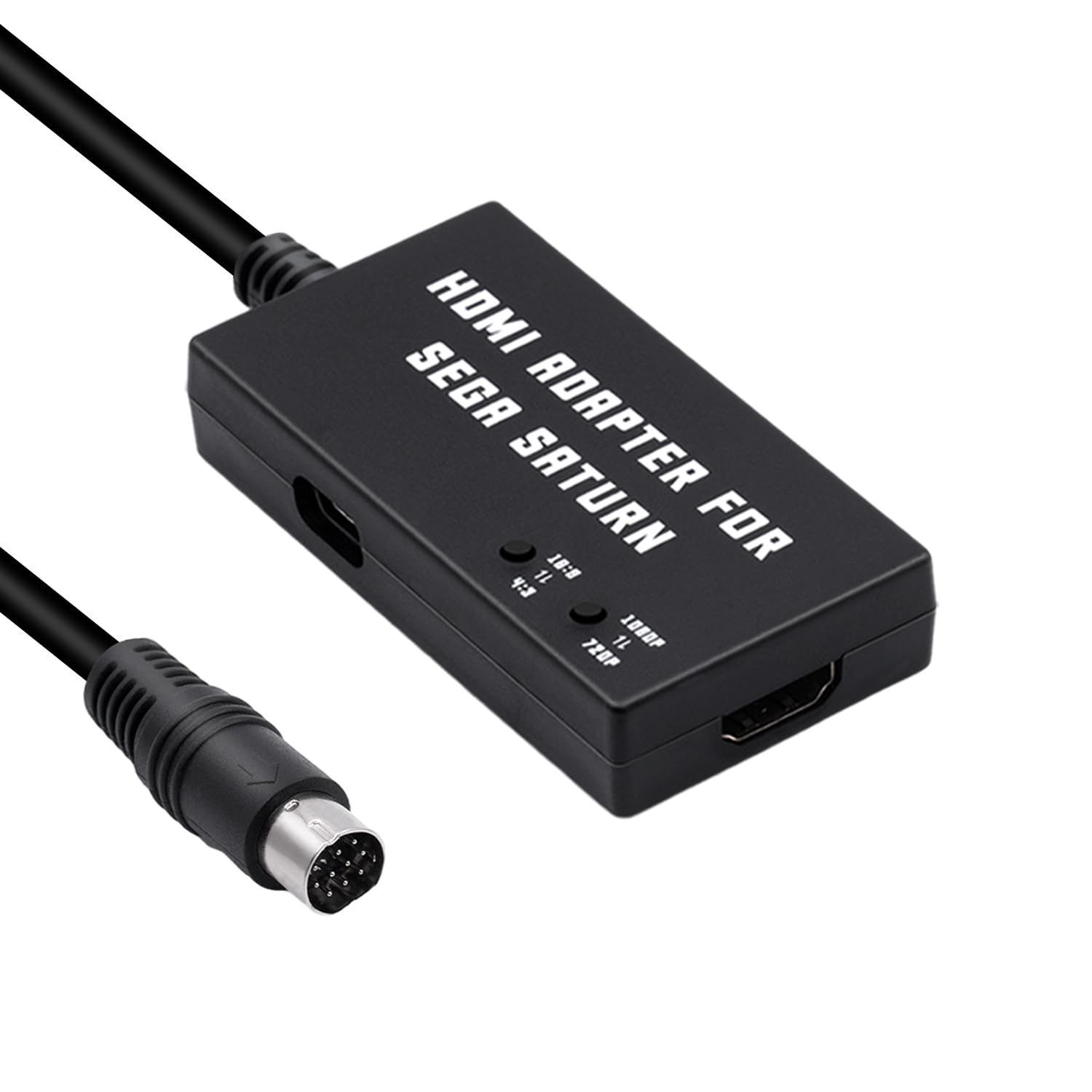 在庫 Mcbazel セガサターン HDTVからHDMI変換アダプター アスペクト比切り替えスイッチ内蔵 4 3から16 9変換 HDMI変換接続コンバーター SEGA Saturn対応-ブラック